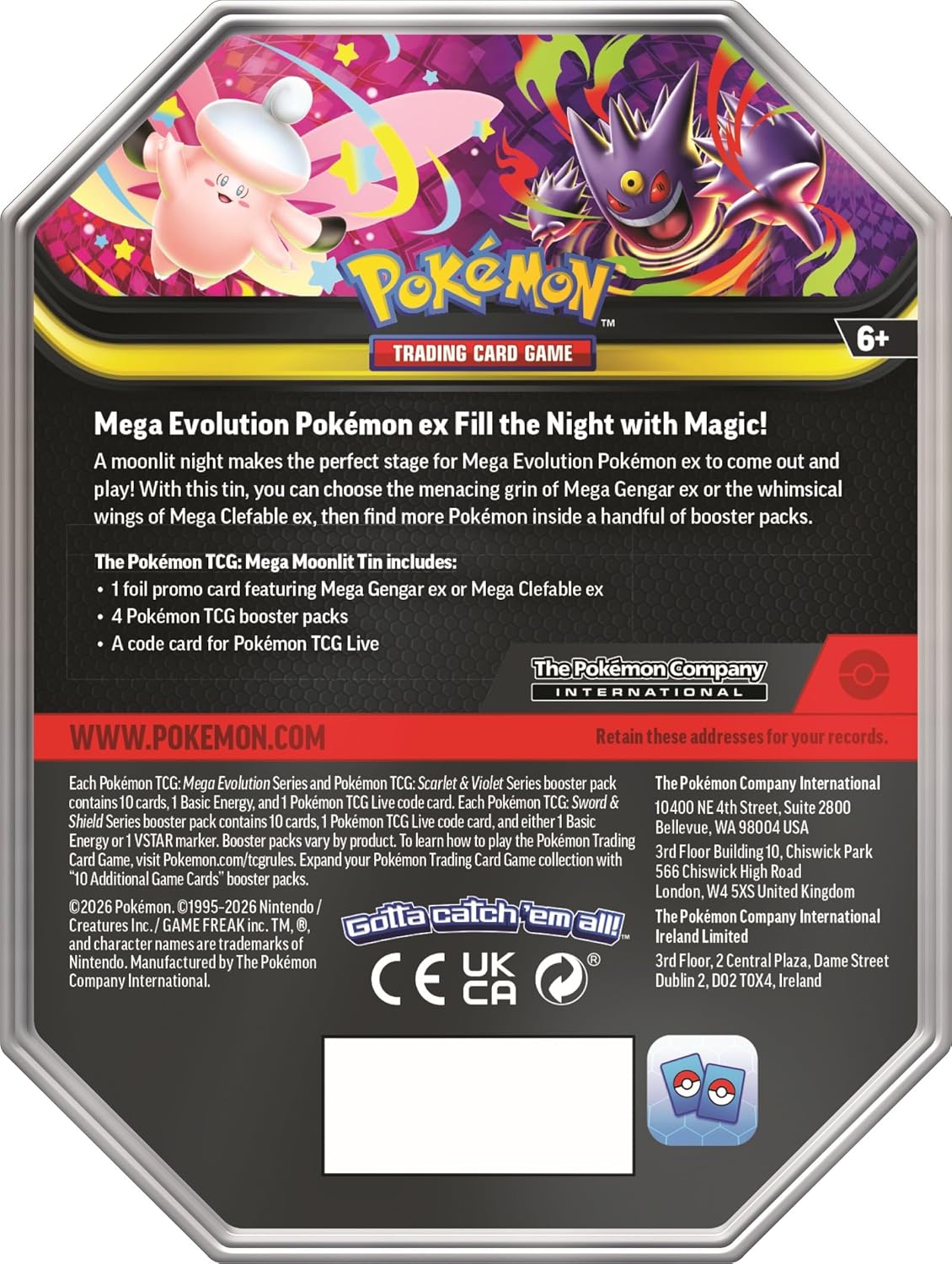 Pokémon TCG Mega Moonlit Tin by The Pokémon Company
