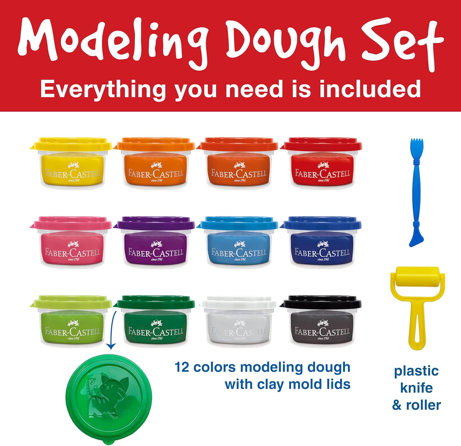 Faber-Castell Modelling Dough Pack of 12 by Faber-Castell
