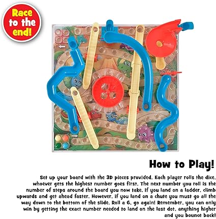 3D Dinosaur Edition Snakes & Ladders