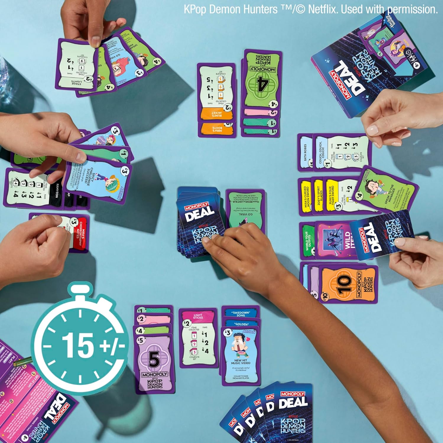 Monopoly Deal: K-Pop Demon Hunters Card Game by Hasbro