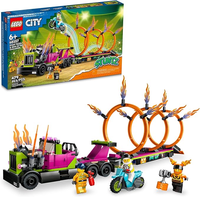 LEGO City Stunt Truck and Ring Of Fire Challenge (60357)