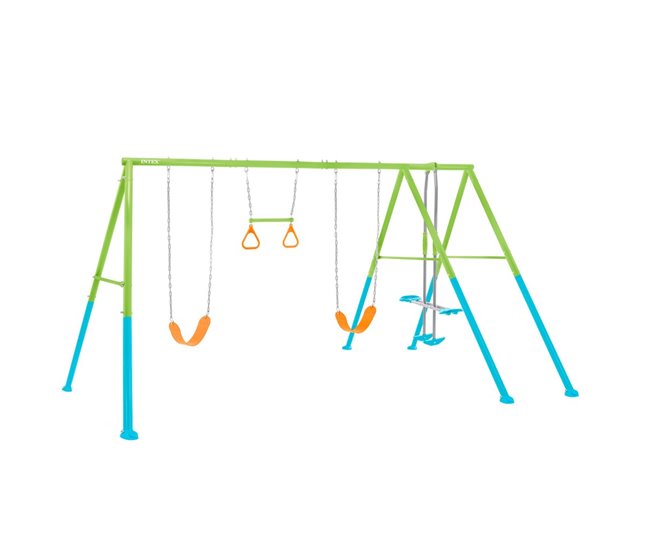 Intex Double Garden Swing with Trapeze and Seesaw by Intex