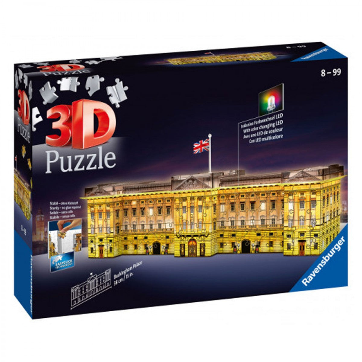 3D Puzzle London's Buckingham Palace Night Edition