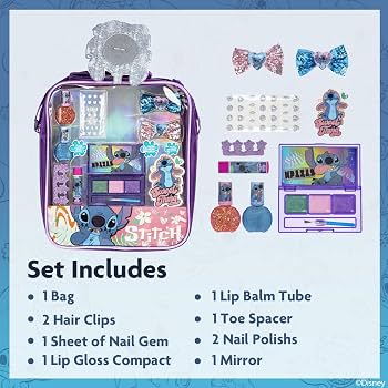 Disney Stitch Cosmetic Set with Bag by Disney