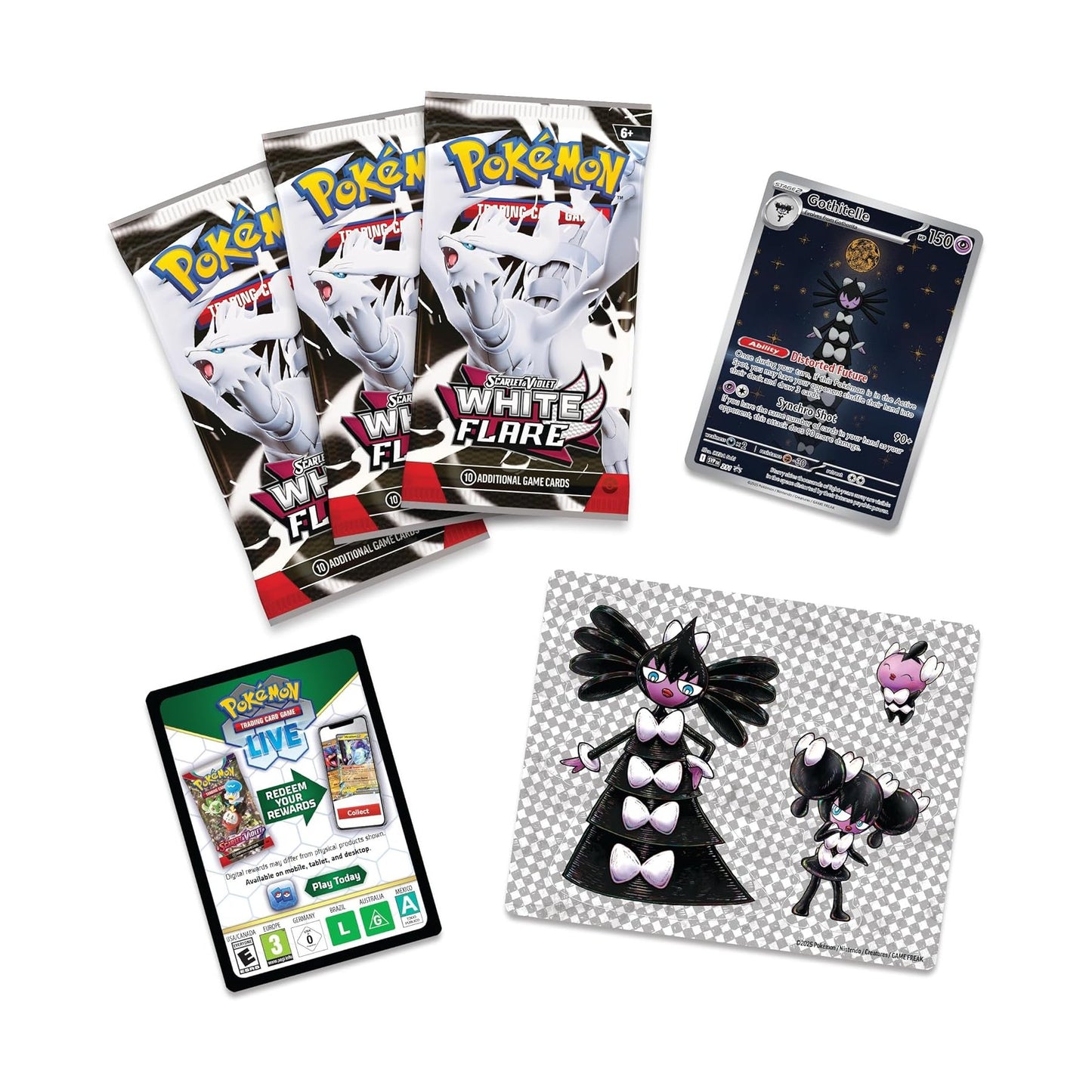 Pokémon TCG Scarlet & Violet 10.5 White Flare Tech Sticker Blister by The Pokémon Company