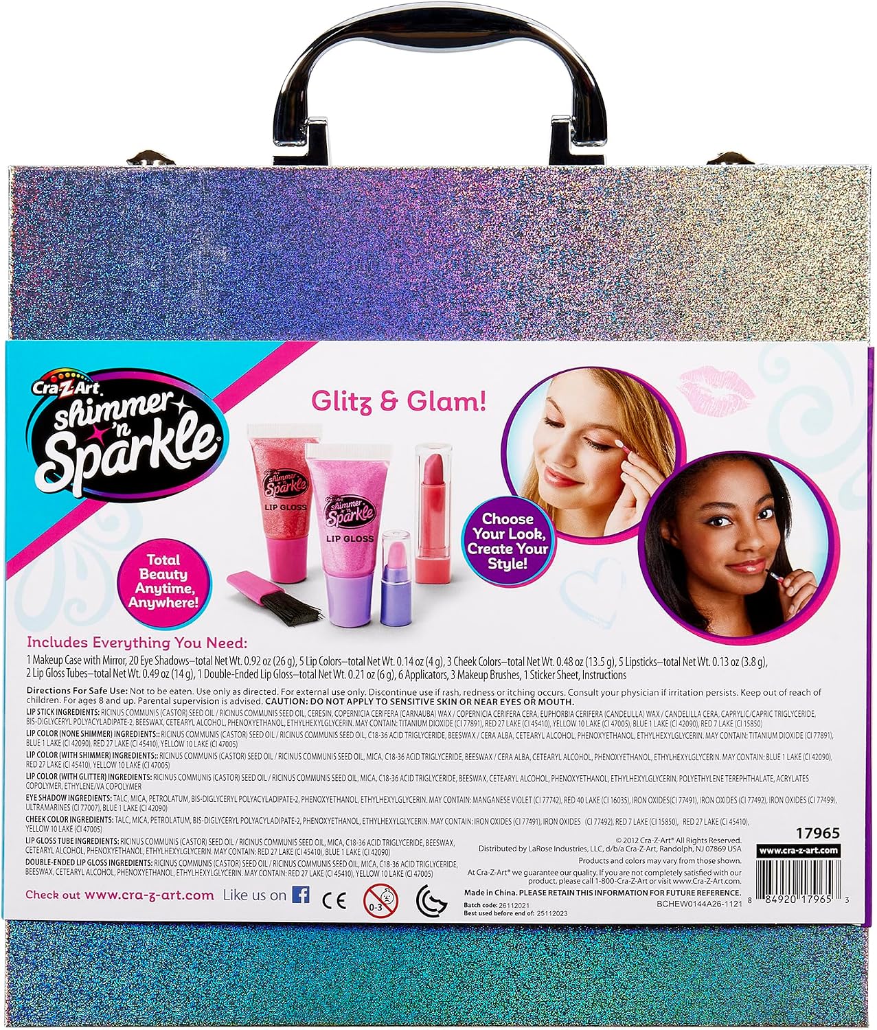 Cra-Z-Art Shimmering Glitter Makeover Studio Kids Makeup Set by Cra-Z-Art