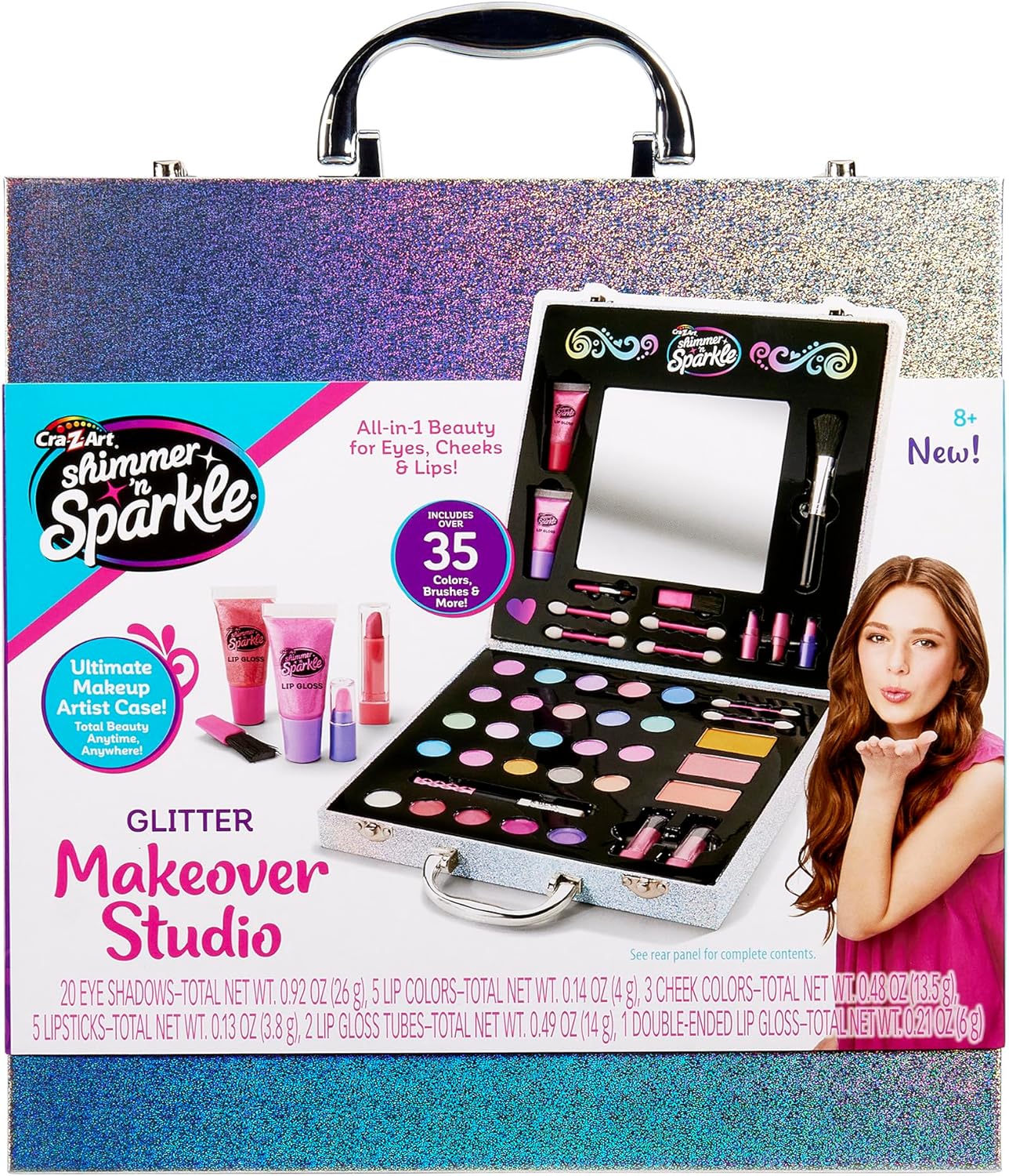 Cra-Z-Art Shimmering Glitter Makeover Studio Kids Makeup Set by Cra-Z-Art