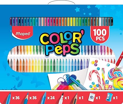 Maped Helix  Color'Peps Coloring 100 Piece Art Set
