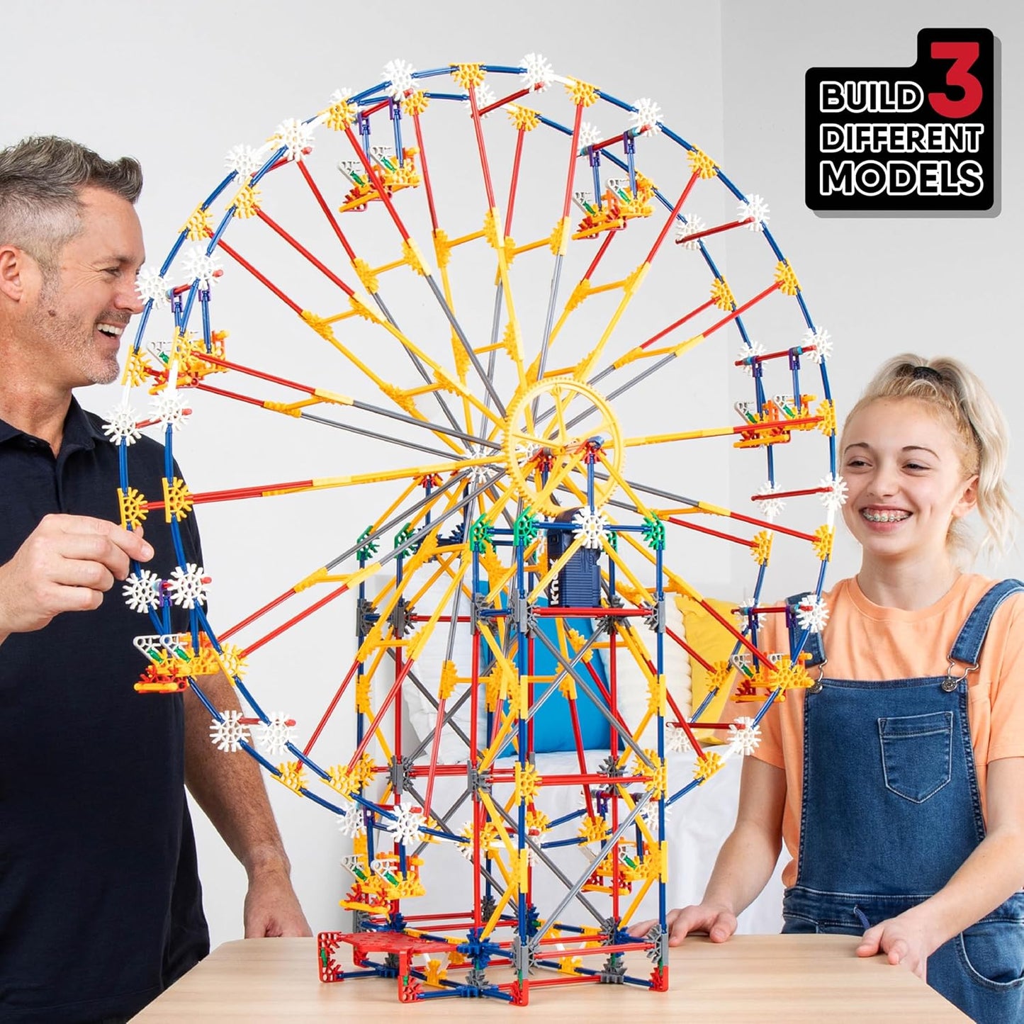 K'Nex Thrill Rides 3-in-1 Amusement Park Set by Basic Fun