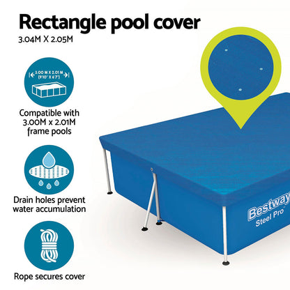 Bestway Above Ground Swimming Pool Cover 3x2.01m PE Blanket by Bestway