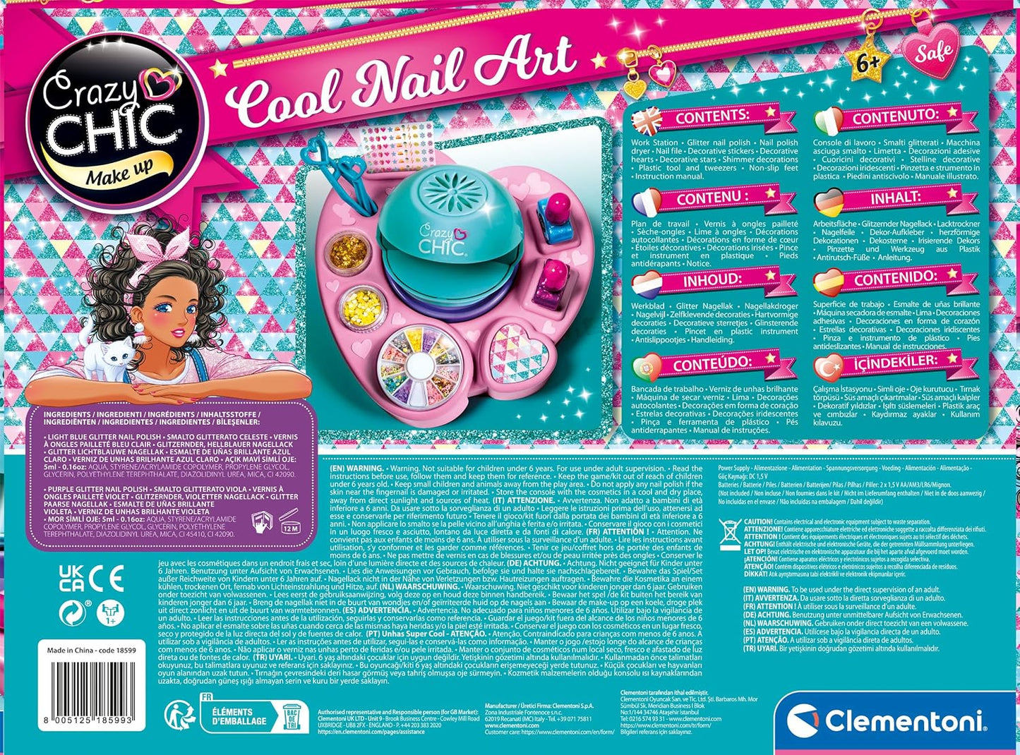 Clementoni Crazy Chic Cool Nail Art Set by Clementoni