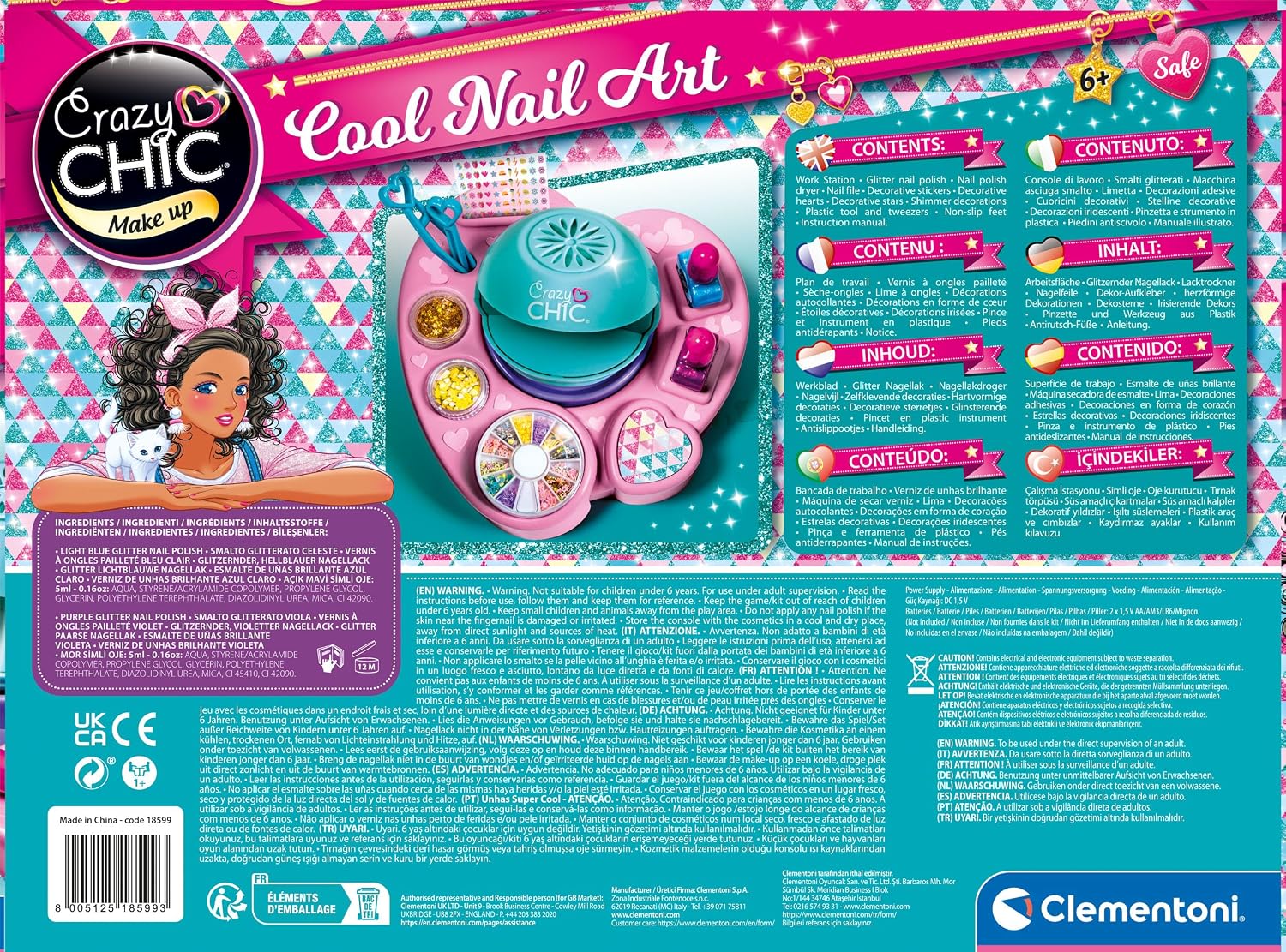 Clementoni Crazy Chic Cool Nail Art Set by Clementoni