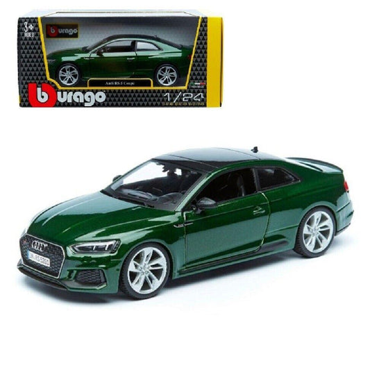 Audi RS 5 Coupe Verde Modellino Metallo Bburago Collezione ScalE 1:24 by Burago