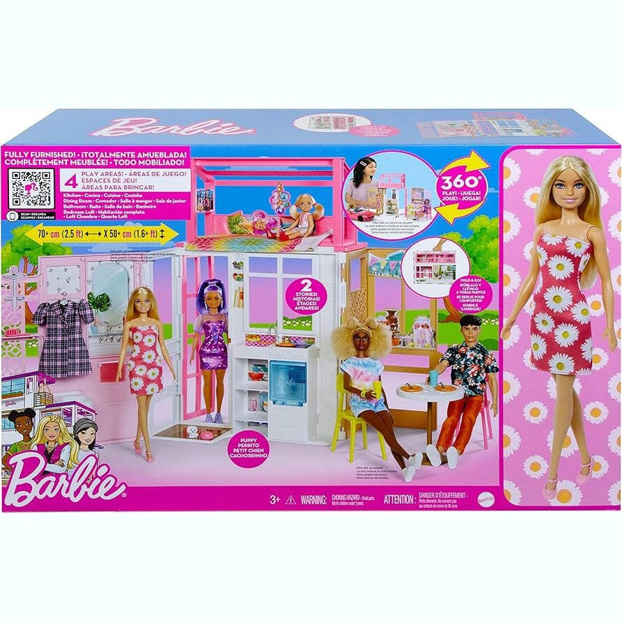 BARBIE DOLLHOUSE FOLDABLE PLAYSET by Mattel