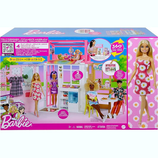 BARBIE DOLLHOUSE FOLDABLE PLAYSET by Mattel