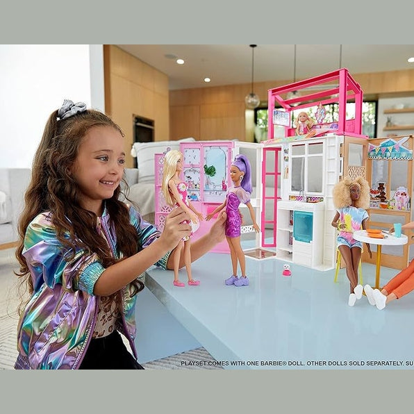 BARBIE DOLLHOUSE FOLDABLE PLAYSET by Mattel