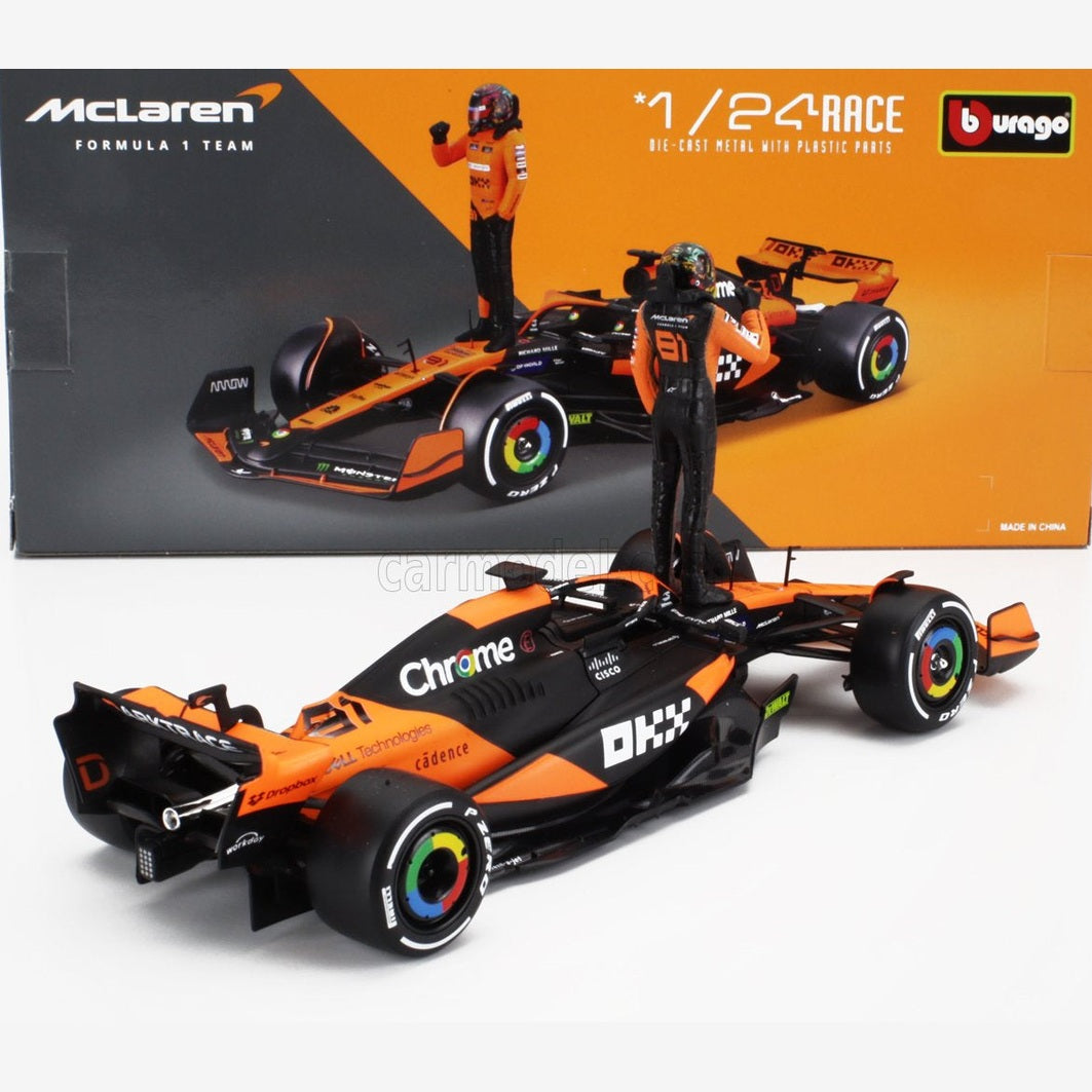 BURAGO 1/24 MCL38 OSCAR PIASTRI #81 WITH HELMET by BURAGO