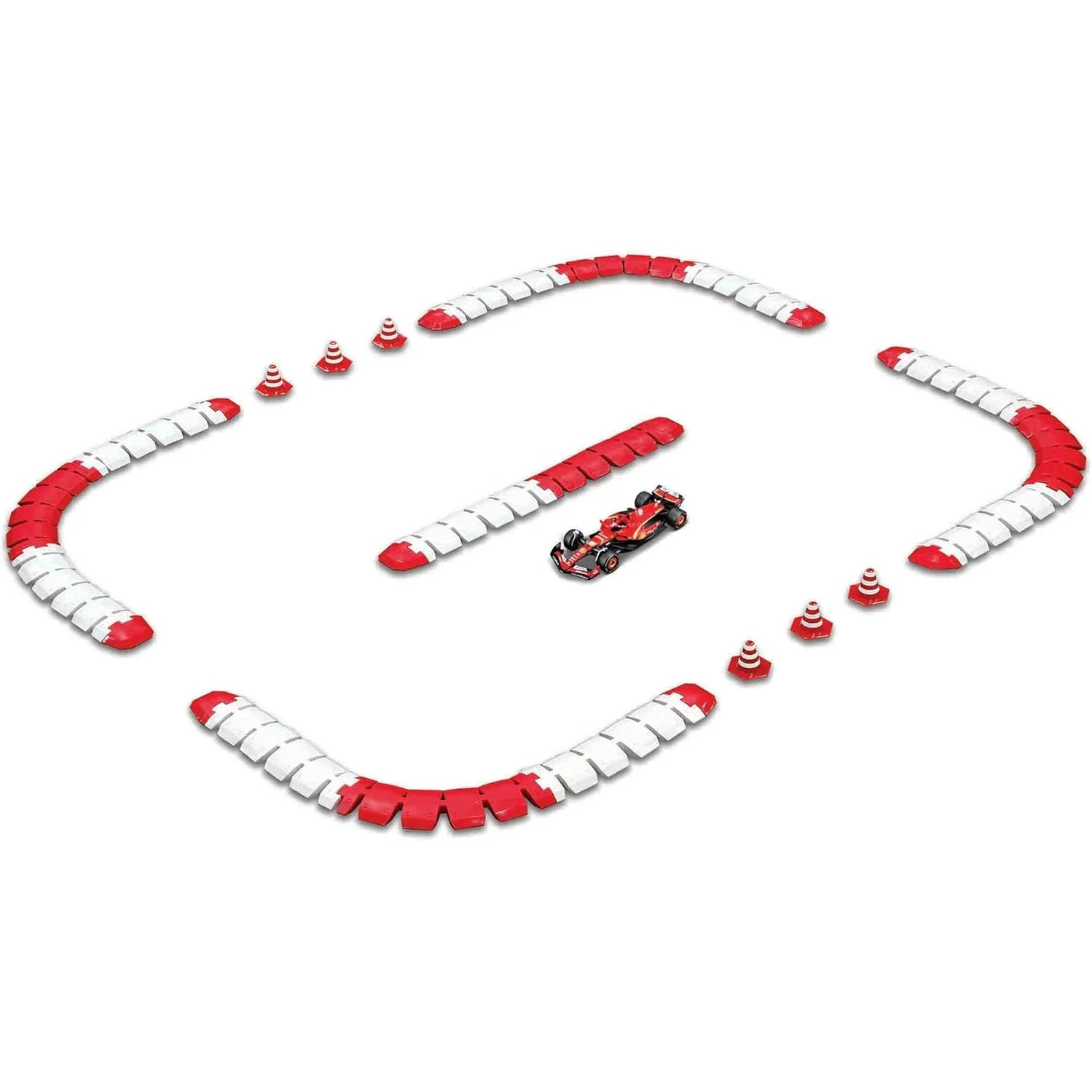 BURAGO RC FORMULA Racing Ferrari SF-24 diecast 1:41 with TRACK by BURAGO