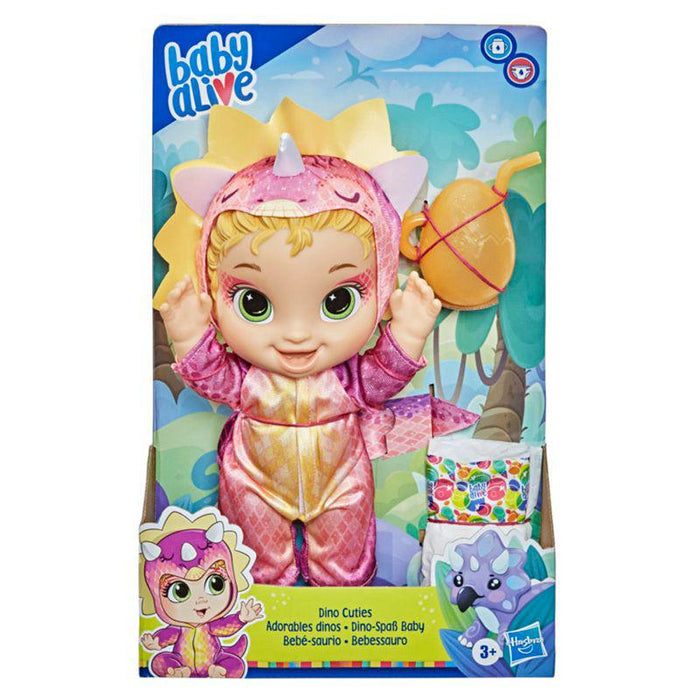 Hasbro Baby Alive Dino Cuties Doll Triceratops Blonde Hair