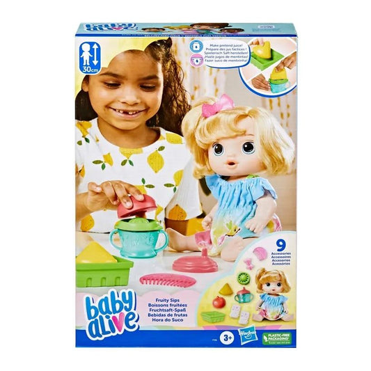 Baby Alive Fruity Sips Doll, Apple, Blonde Hair by Hasbro
