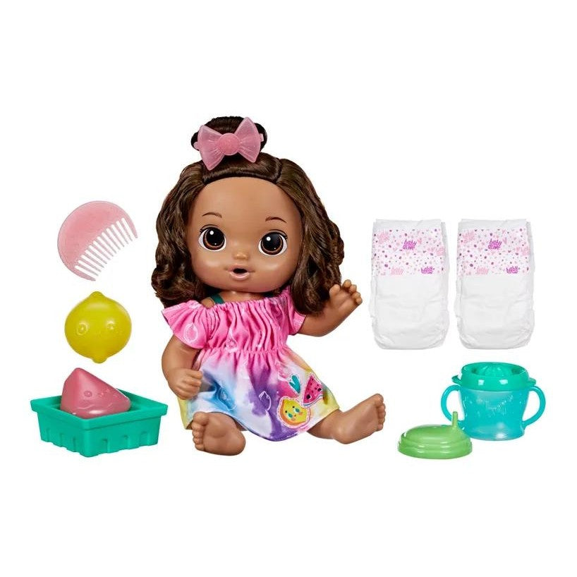 Baby Alive Fruity Sips Doll, Lemon, Brown Hair by Hasbro