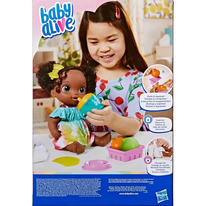 Baby Alive Fruity Sips Doll, Lime, Black Hair by Hasbro