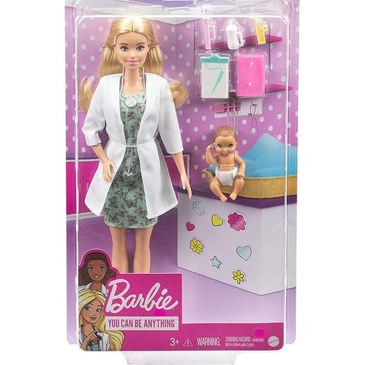 Barbie Baby Doctor Playset with Blonde Barbie Doll by Mattel
