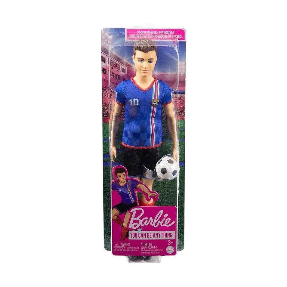 Barbie Careers Ken Fashion Doll & Accessory, Soccer Player with Cropped Hair by Mattel