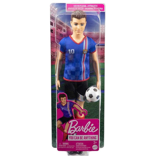 Barbie Careers Ken Fashion Doll & Accessory, Soccer Player with Cropped Hair by Mattel