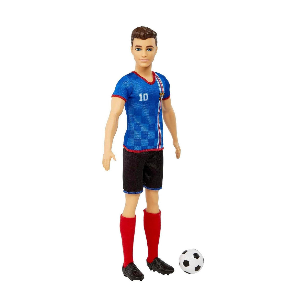 Barbie Careers Ken Fashion Doll & Accessory, Soccer Player with Cropped Hair by Mattel