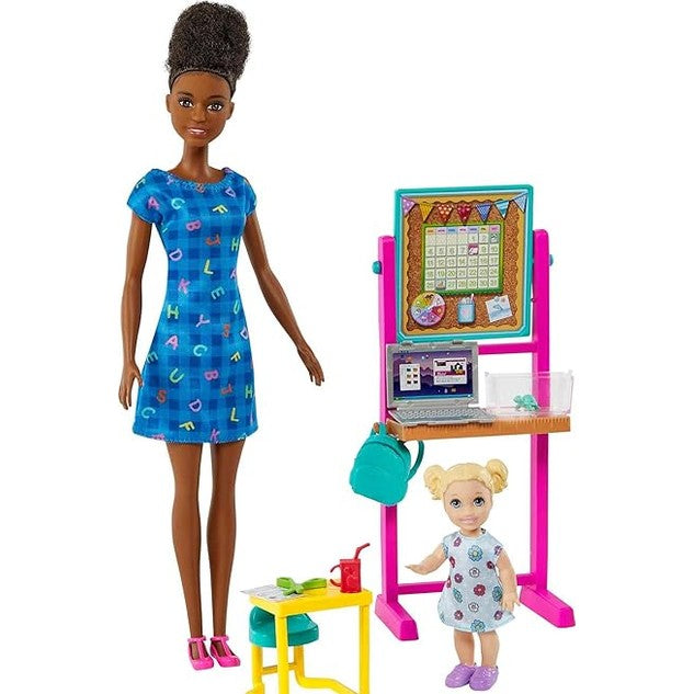 Barbie Careers Playset, Teacher Set with Blonde Fashion Doll by Mattel