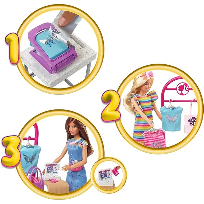 Barbie Doll & Accessories, Make & Sell Boutique Playset by Mattel