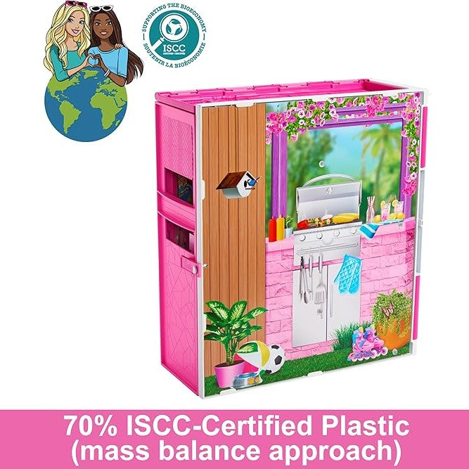 Barbie Dollhouse Playset, Getaway House with 11 Accessories by Mattel