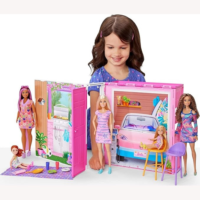 Barbie Dollhouse Playset, Getaway House with 11 Accessories by Mattel