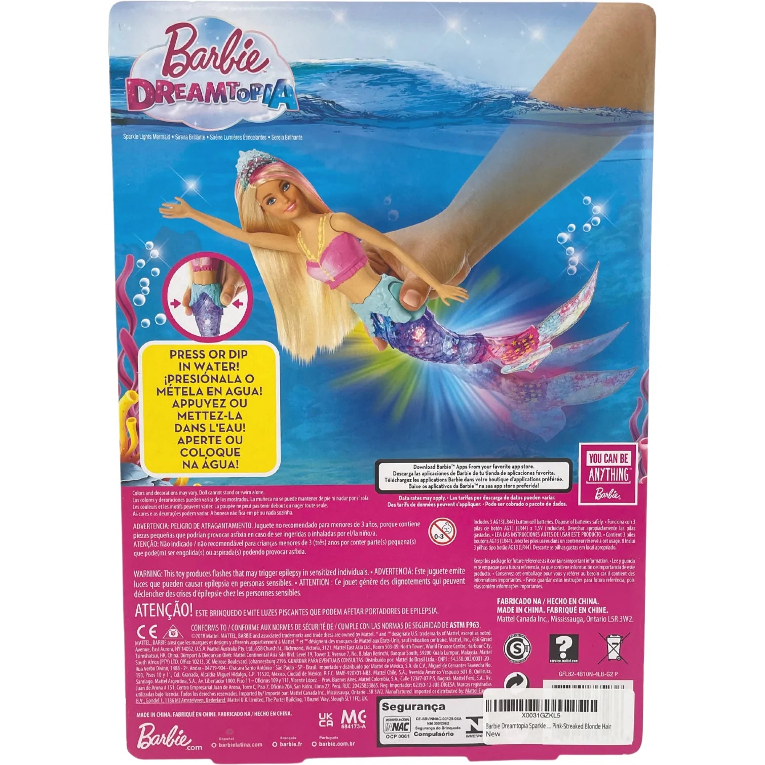 Barbie Dreamtopia Mermaid Doll with Light Up Tail by Mattel
