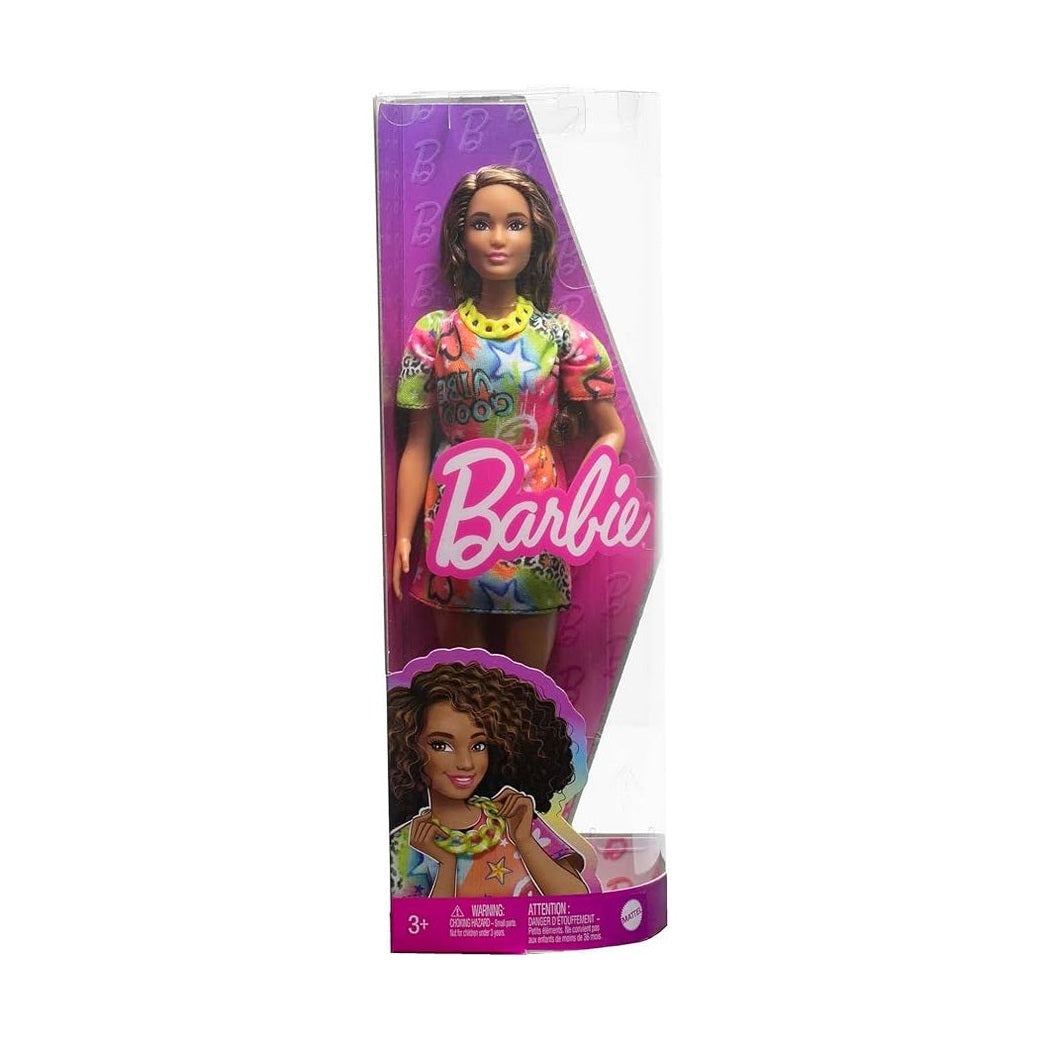 Barbie Fashionistas Doll , Athletic Body with Curly Brunette Hair by Mattel