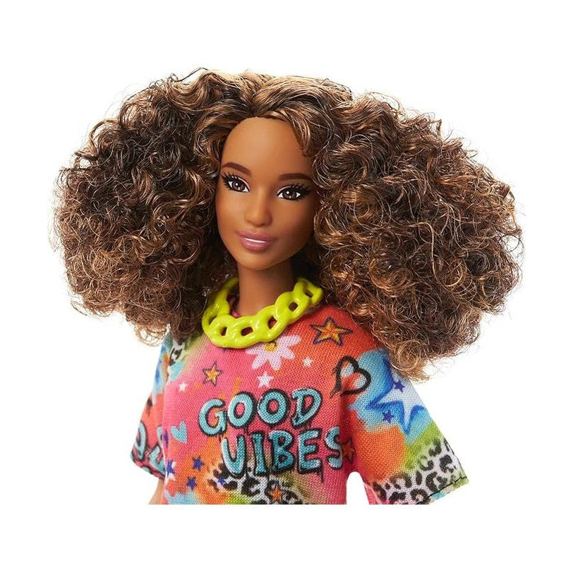 Barbie Fashionistas Doll , Athletic Body with Curly Brunette Hair by Mattel