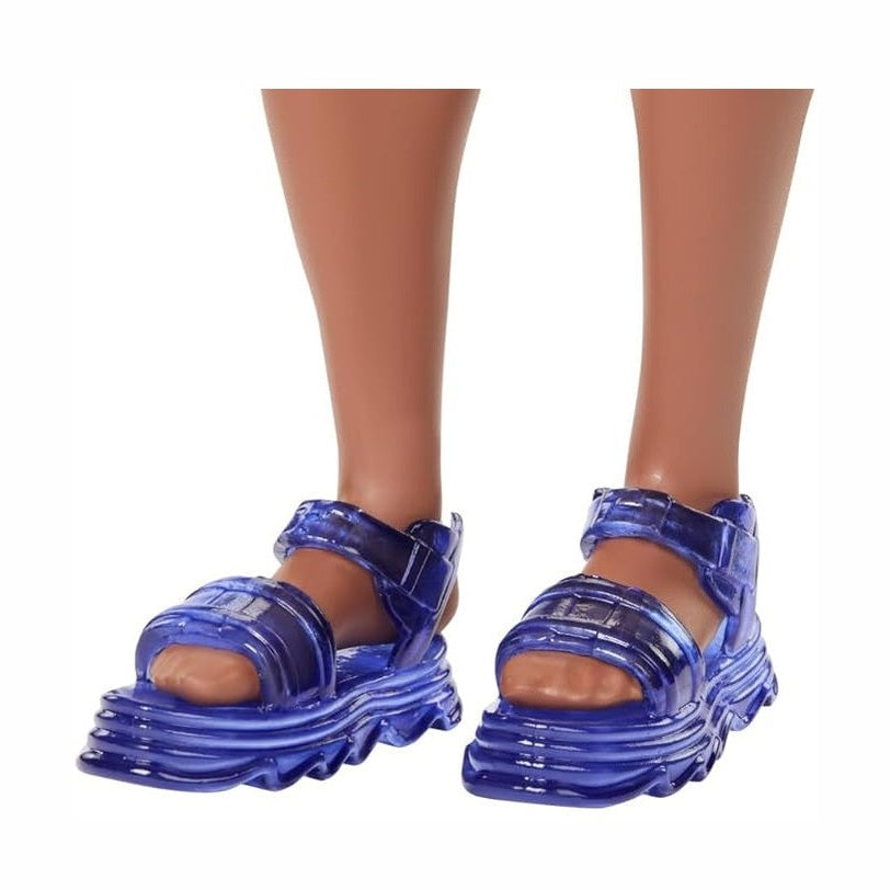 Barbie Fashionistas Ken Doll With Hearing Aids Wearing An Orange Shirt & Jelly Shoes by Mattel