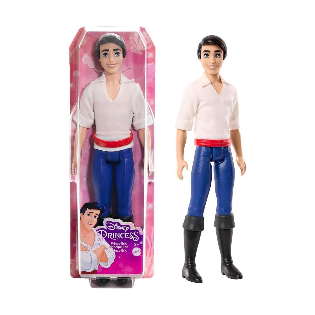 Barbie Mattel Disney Princess Toys, Prince Eric Posable Fashion Doll in Signature Outfit by Mattel