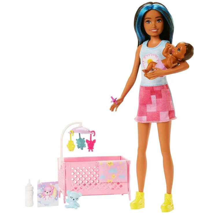 Barbie Skipper Babysitters Inc Doll & Accessories, Crib Playset with Doll by Mattel