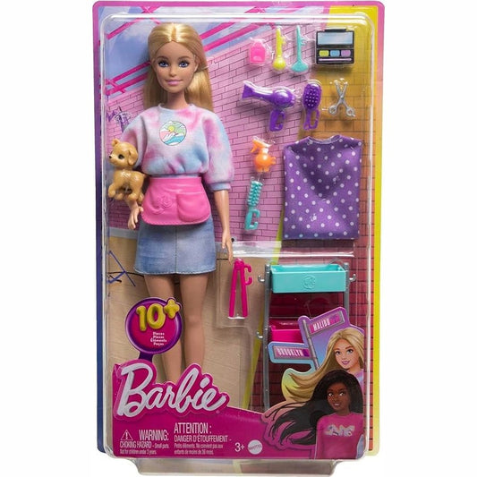 Barbie Stylist Doll & 14 Accessories, Blonde Barbie "Malibu" Fashion Doll by Mattel