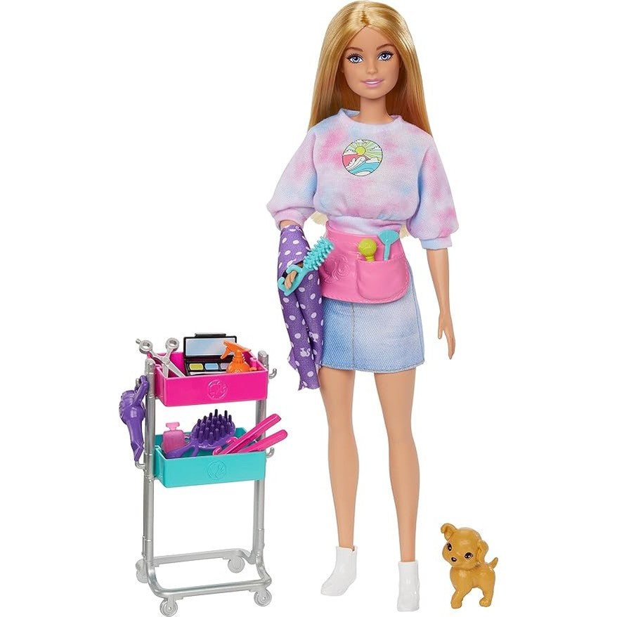 Barbie Stylist Doll & 14 Accessories, Blonde Barbie "Malibu" Fashion Doll by Mattel