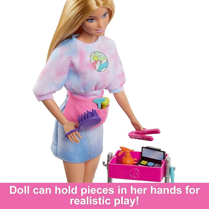 Barbie Stylist Doll & 14 Accessories, Blonde Barbie "Malibu" Fashion Doll by Mattel