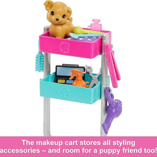 Barbie Stylist Doll & 14 Accessories, Blonde Barbie "Malibu" Fashion Doll by Mattel