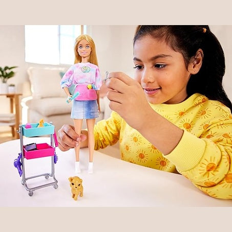 Barbie Stylist Doll & 14 Accessories, Blonde Barbie "Malibu" Fashion Doll by Mattel