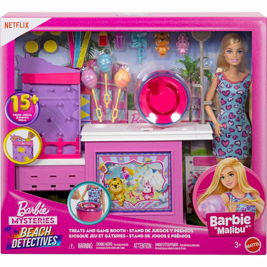 Beach Detectives Malibu Doll & Cotton Candy Game Booth Playset by Mattel