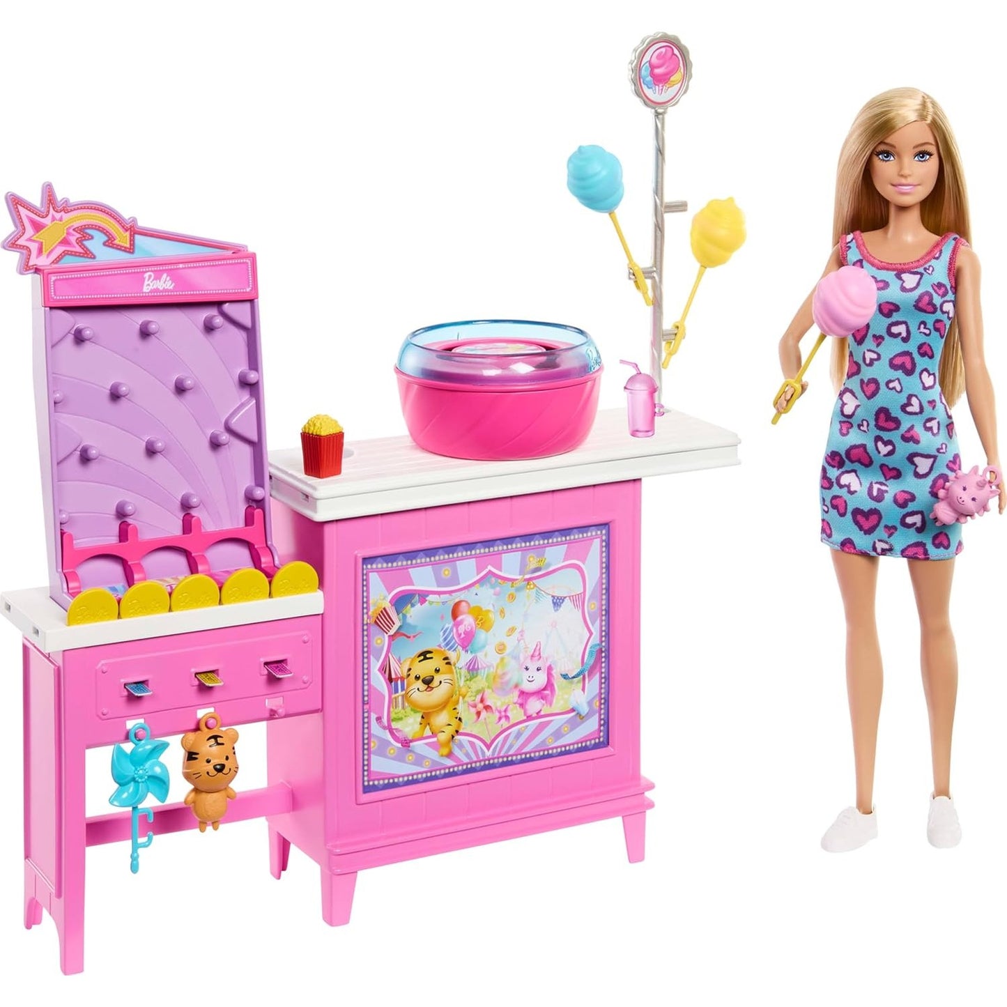 Beach Detectives Malibu Doll & Cotton Candy Game Booth Playset by Mattel