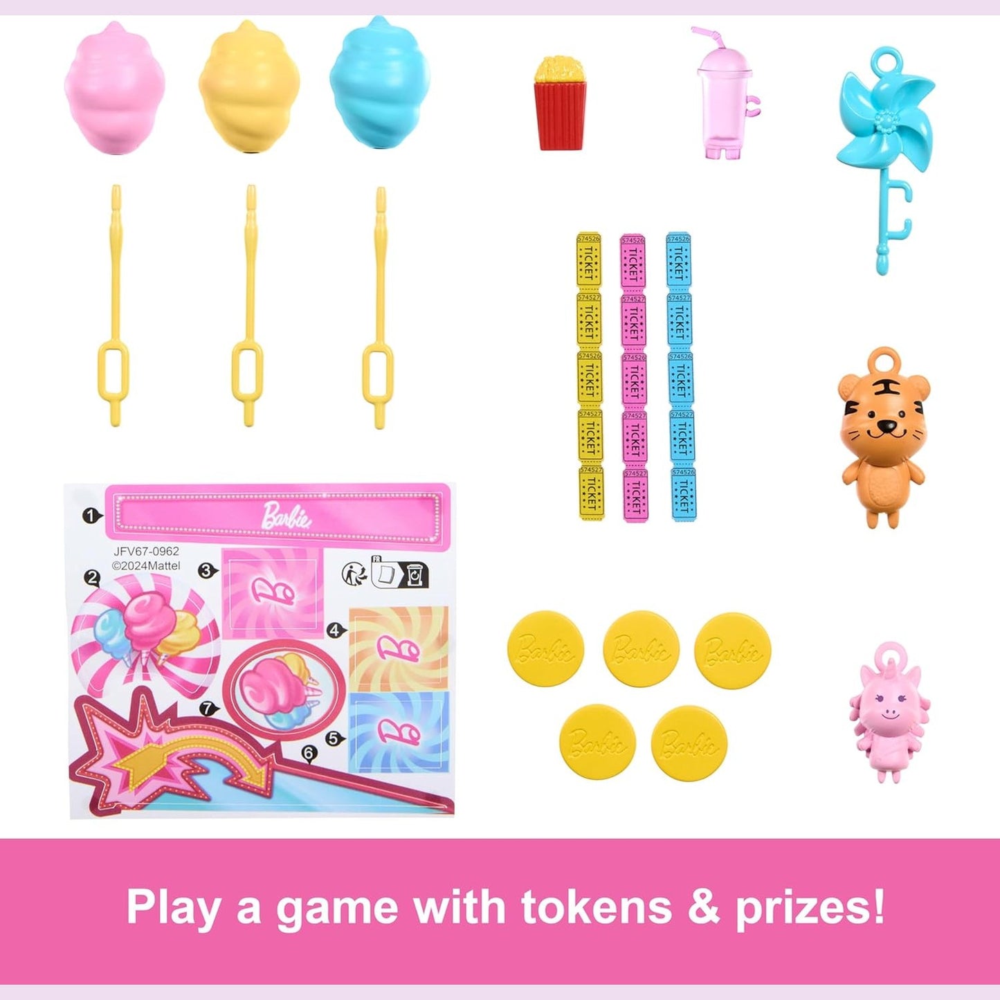 Beach Detectives Malibu Doll & Cotton Candy Game Booth Playset by Mattel
