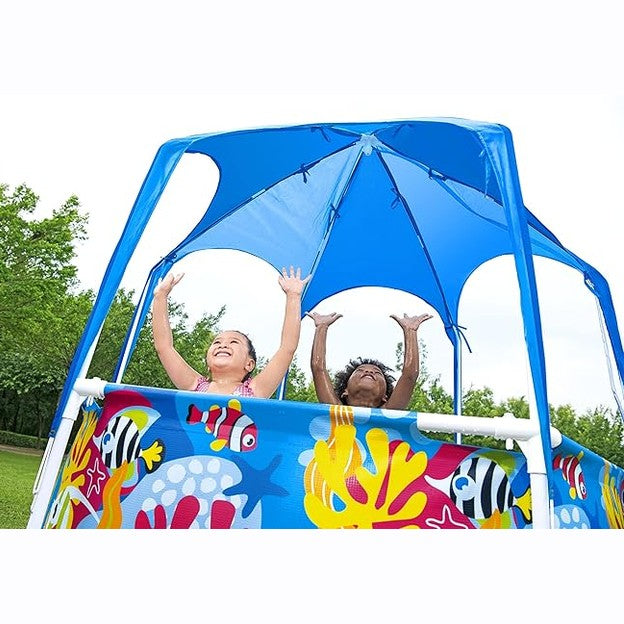 Bestway Steel Pro Above Ground Pool with Sun Shade by BESTWAY