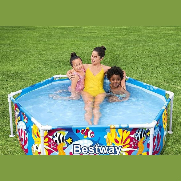 Bestway Steel Pro Above Ground Pool with Sun Shade by BESTWAY